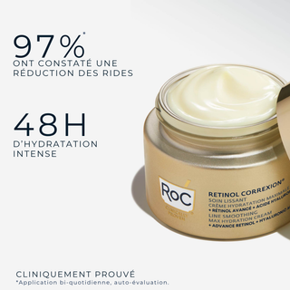 Crème hydratation maximale soin lissant rétinol pour rides