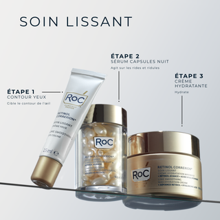Crème contour yeux soin lissant rétinol pour rides